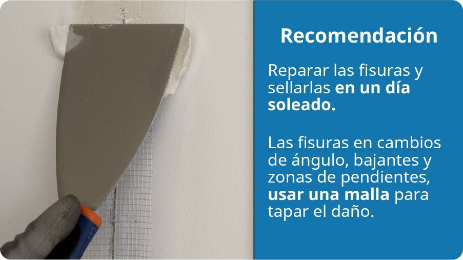 Reparación de fisuras